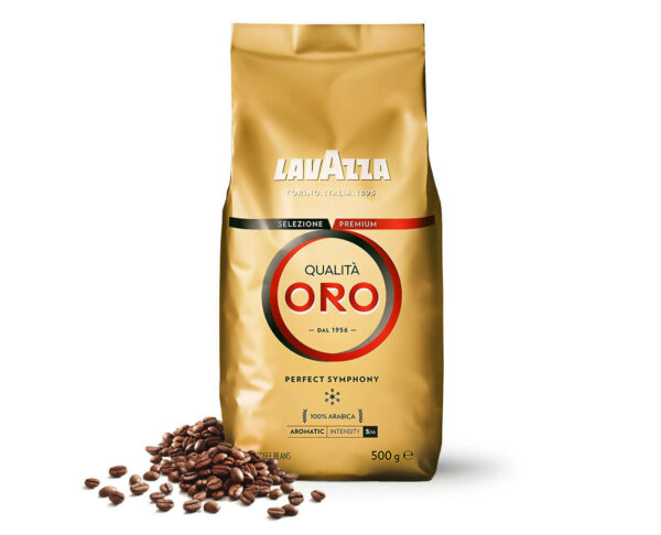 café lavazza en grano qualita oro